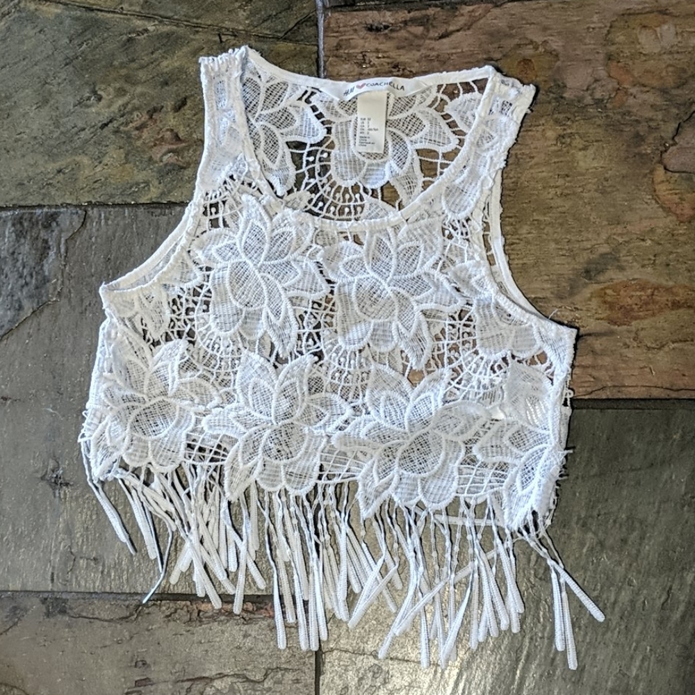 H&M crochet crop top